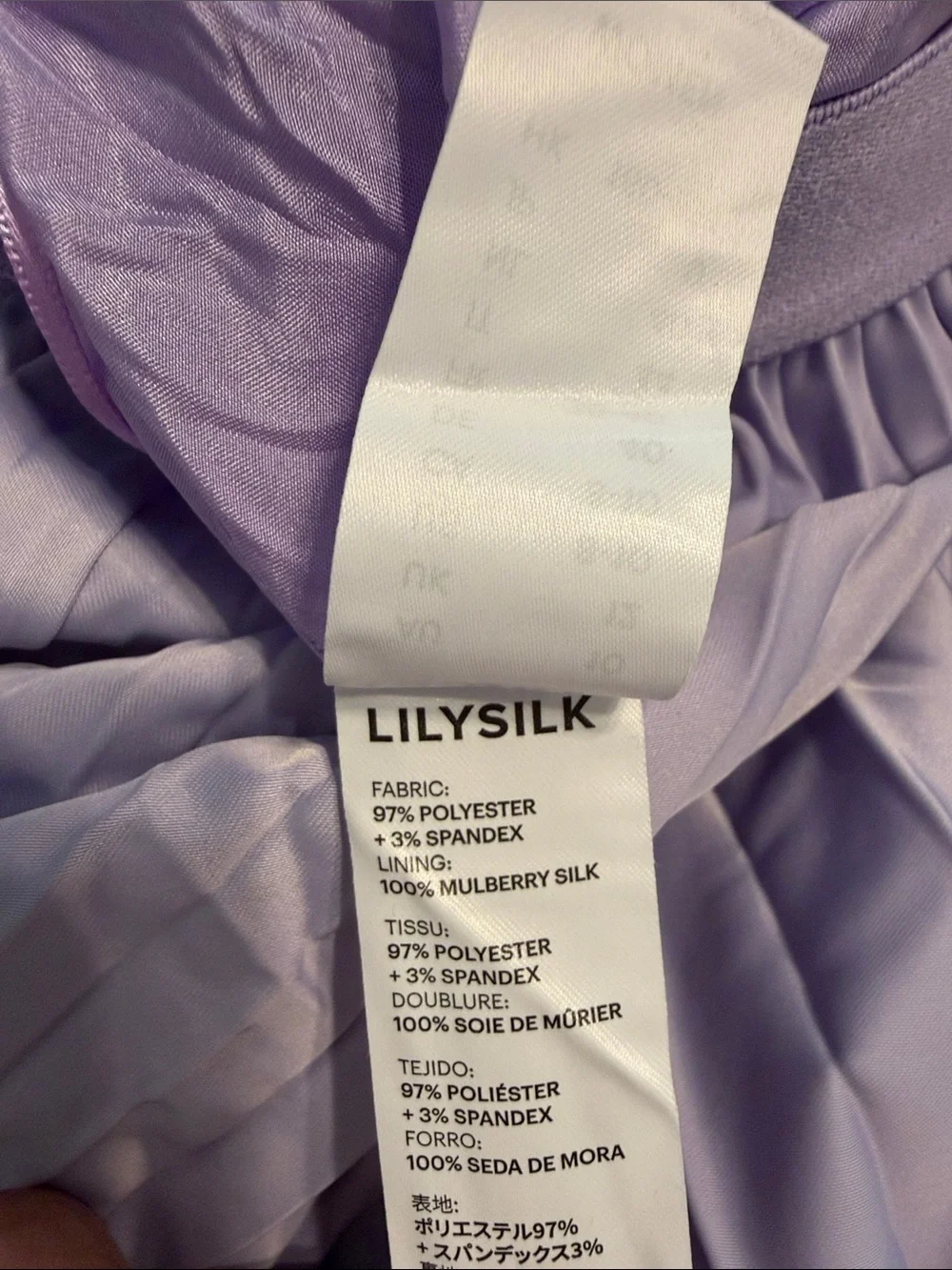 Lilysilk Pleated Lavender Midi Skirt - Women size M brand new length 30” W 26” - Picture 8 of 9